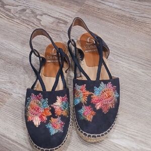 Kanna Multicolor Floral Espadrille Sandals